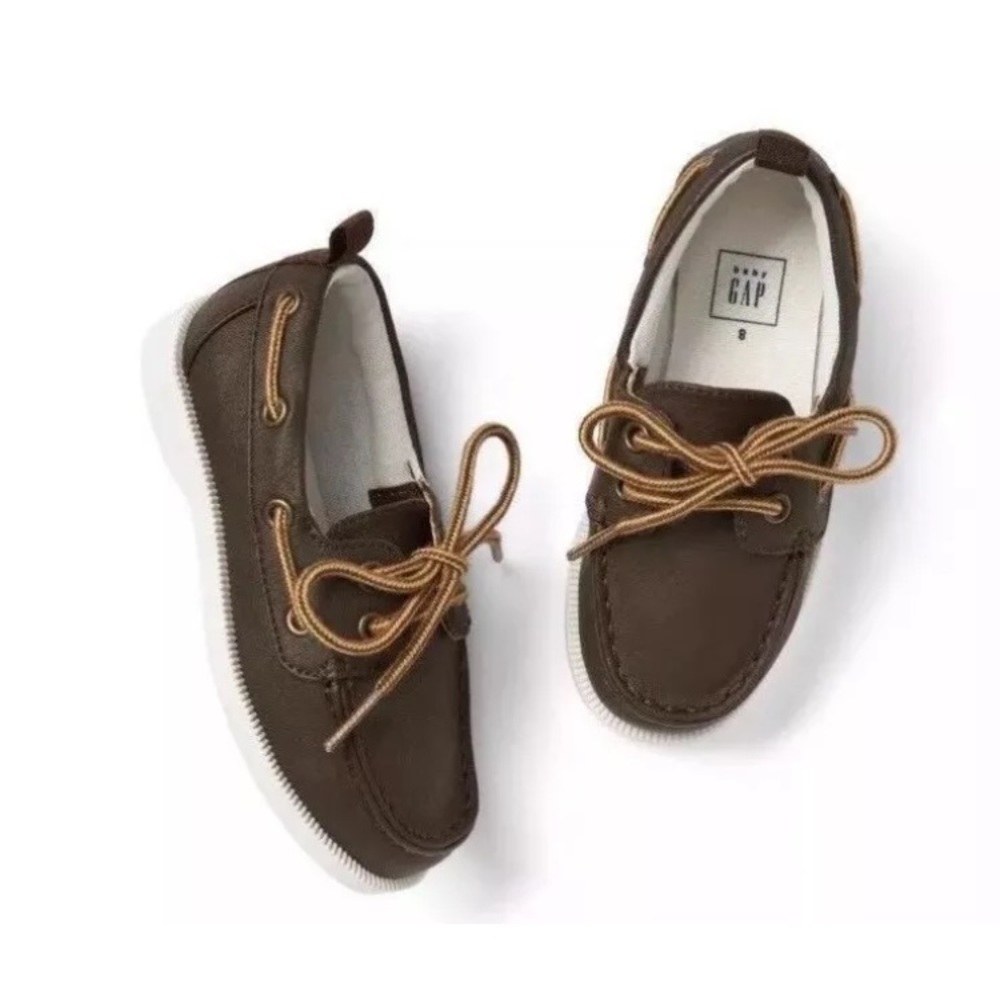 Gap Brown Faux Leather Slip-On Boat Shoes Sneakers